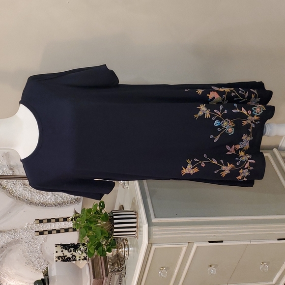 LOFT 💙💛NWT❤💜 Size XS Navy Swing Dress! 💙💚💙 - Picture 1 of 16